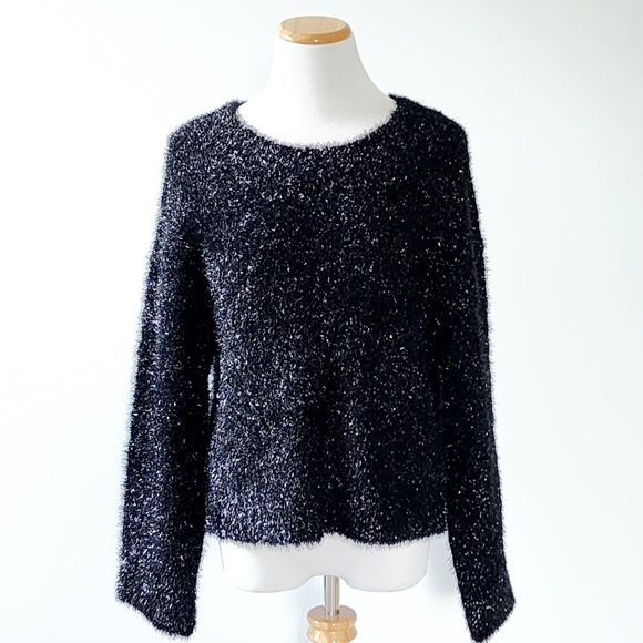 S Vince Boxy Metallic Knit Pullover - Picture 9 of 9